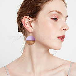 Наборы для изготовления деревянных висячих серег своими руками DIY-OC0006-92