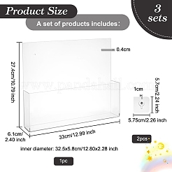 Настенная книжная полка из акрила AJEW-WH0010-30