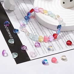 110 pz 11 colori perle di vetro verniciate a spruzzo trasparenti&nbsp;GGLA-YW0001-07