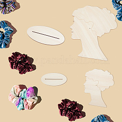 2 размер пучок для волос девочка деревянная голова ребенок силуэт стоит ODIS-WH0030-15B