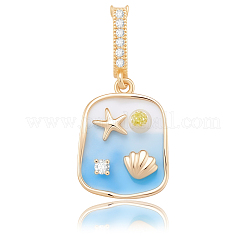 Кулоны с эмалью из латуни&nbsp;KK-BBC0018-73