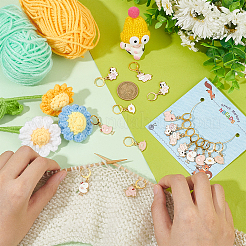 Маркеры для подвесок с эмалью из сплава животных HJEW-AB00463