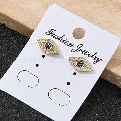 Серьги-гвоздики из циркония&nbsp;EJEW-M076-01G-02