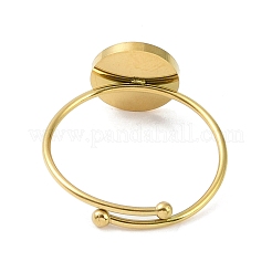 Ионное покрытие (ip) плоское круглое с улыбающимся лицом кольцо из нержавеющей стали 304 с эмалью RJEW-A038-12G-01