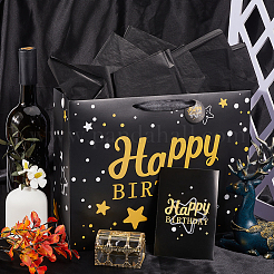 Papiertragetaschen mit Henkeln und Aufdruck zum Geburtstag&nbsp;CARB-WH20001-01D