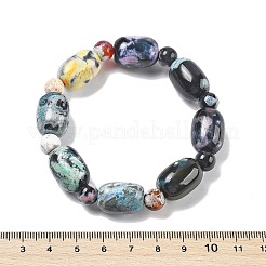 Stretch-Armbänder aus natürlichen Feuer-Crackle-Achatperlen&nbsp;G-P570-01C