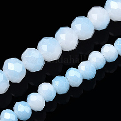 Zweifarbige Glasperlenstränge aus Jadeimitat&nbsp;GLAA-T033-01B-06