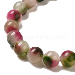 Gefärbt natürlichen weißen Jade Perlen Stränge&nbsp;G-M402-C04-25