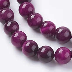 Природных тигровый глаз бисер нитей&nbsp;G-G544-8mm-02