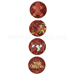 Autocollants d'étiquettes-cadeaux en papier autocollant thème de noël&nbsp;DIY-I054-03A