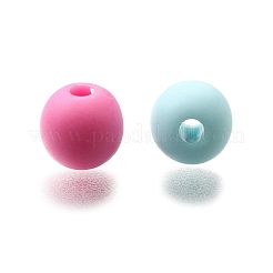 Bereift undurchsichtigen Acrylperlen&nbsp;OACR-S071-03A
