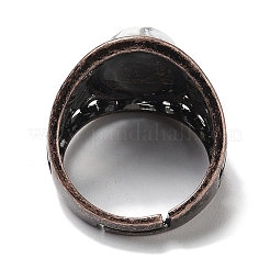 Овальные регулируемые кольца из натурального говлита RJEW-K271-06R-25