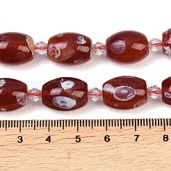 Naturelles feu crépitent agate perles brins&nbsp;G-K393-G03-12x16