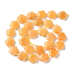 天然石トパーズ翡翠ビーズ連売り  5  - 花びらの花  シードビーズで  15x5.5mm  穴：1mm  約27個/連  16.53''（41.99センチメートル）&nbsp;G-L241B-18