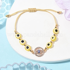 Браслеты из бисера от сглаза из смолы для женщин&nbsp;BJEW-FS00018-05