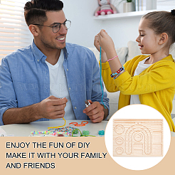 Деревянные бусины дизайнерские доски ODIS-WH0025-144C