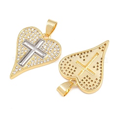 Pendentifs en laiton zircon cubique transparent&nbsp;KK-L275-71C-G