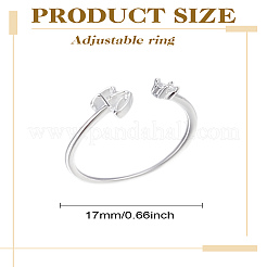 1 шт. латунные манжеты с буквами и стразами для женщин&nbsp;AJEW-LP0004-47B-S