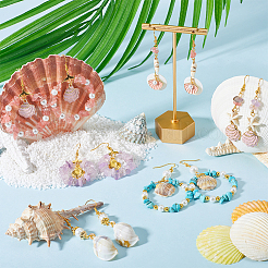 Набор для самостоятельного изготовления подвесных сережек из натуральных и синтетических смешанных драгоценных камней&nbsp;DIY-SC0024-34