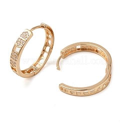 Серьги-кольца из латуни с кубическим цирконием для женщин EJEW-M238-09KCG