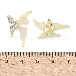 Schmetterling Legierung Emaille Ohrstecker&nbsp;EJEW-F408-03G