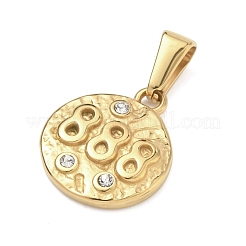 Pendentifs texturés en acier inoxydable 304&nbsp;STAS-A140-02G-8