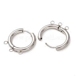 304 Edelstahl Huggie Creolen Ohrring Zubehör&nbsp;STAS-D183-03G-P