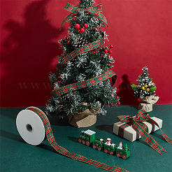 1 рулон красной и зеленой клетчатой рождественской поликоттоновой ленты&nbsp;OCOR-PH0007-29A