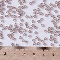 MIYUKIラウンドロカイユビーズ  日本製シードビーズ  8/0  （rr3512)透明赤面光沢  3mm  穴：1mm  約19000~20500個/ポンド&nbsp;SEED-G008-RR3512