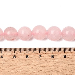 Natürlichen Rosenquarz Perlen Stränge&nbsp;G-T151-A01-12mm