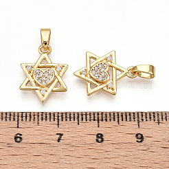 Pendentifs avec zircon cubiques à micro-pavés en laiton&nbsp;LS-KK-T070-60G