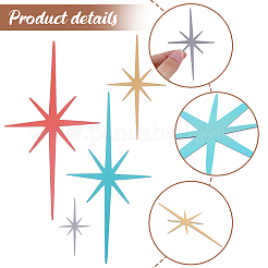 4 stücke 4 arten eisen wand aufkleber&nbsp;HJEW-WH20003-63B
