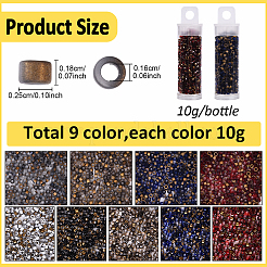 90 г 9 цвета краски для выпечки стеклянные бусины&nbsp;FIND-YW0008-74