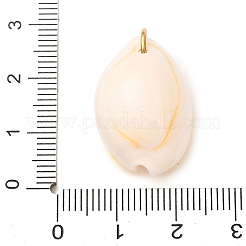 Кулоны с натуральными ракушками каури с принтом STAS-Z168-03G-04