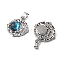 Кубический цирконий из латуни со стеклянными подвесками&nbsp;KK-Z103-03P