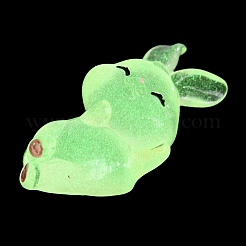 Ornamento di coniglio in resina luminosa&nbsp;DJEW-R011-02B
