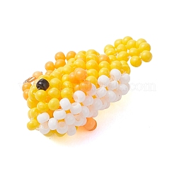 Подвески в виде рыбок из стеклянных бусин&nbsp;PALLOY-MZ01234-03