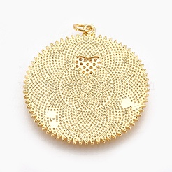 Латунные микро проложить кубического циркония подвески&nbsp;X-ZIRC-O026-25G-NR