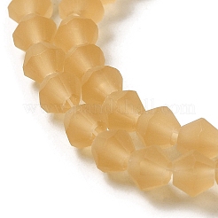 Imitez des brins de perles de verre dépoli en cristal autrichien&nbsp;EGLA-A039-T4mm-MD18