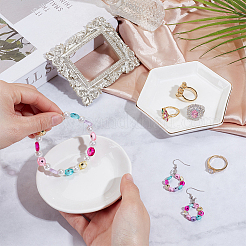 2 шт. 2 стиля фарфоровой тарелки для украшений&nbsp;DJEW-HY0001-05