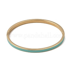 Bracciali rigidi da donna in acciaio inossidabile 304 smaltato con cerniera.&nbsp;SA-CBAC920-15G-01B