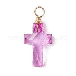 Подвески крест прозрачный акрил PALLOY-JF03190