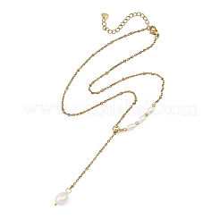 Verstellbare Lasso-Halsketten aus Edelstahl 304 mit Satellitenkette&nbsp;NJEW-JN06147