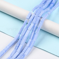 Brins de perles d'agate en dentelle bleue synthétique&nbsp;G-M401-B01