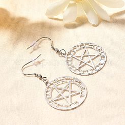 Серьги-подвески из нержавеющей стали 304 EJEW-R015-01P-01