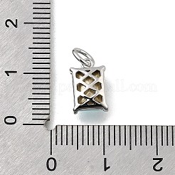 Прямоугольный латунный со стеклянными подвесками&nbsp;KK-G525-05P