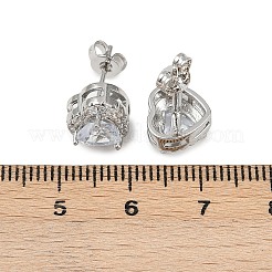 Серьги-гвоздики из циркония EJEW-Z128-01P-02
