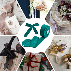 10 ярд бархатной потрепанной ленты SRIB-WH0011-226C