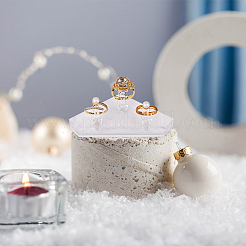 3-слотовые прозрачные акриловые подставки для колец для пальцев RDIS-WH0018-04