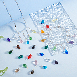 120шт 20 цвета стеклянный кулон PALLOY-PH01677